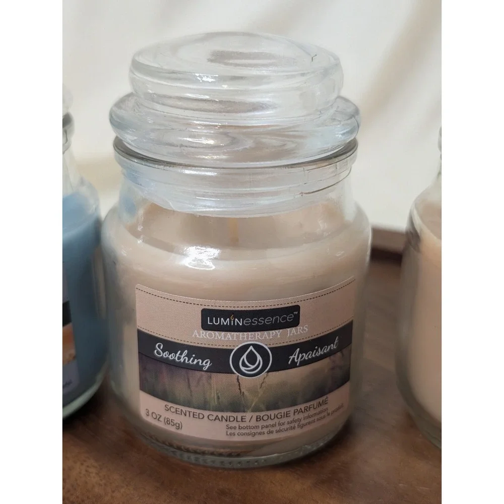 Luminessense Balance Soothing (2) Scented Aromatherapy Jar Candles, 3oz Set Of 3